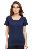 Female Round Neck Half Sleeve Classic T-Shirts in More Colors