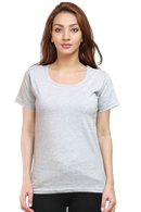 Female Round Neck Half Sleeve Classic T-Shirts in More Colors
