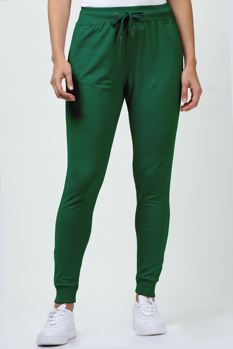 Bottle Green Unisex Regular Fit Joggers