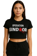 Operation Sindoor Crop Top for Girls and Women