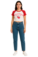 Strawberry Sweetie Pie Crop Top – Red & White