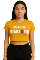 operation sindoor printed crop top