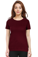 Female Round Neck Half Sleeve Classic T-Shirts in More Colors