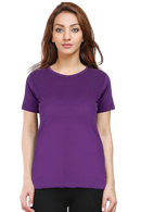 Female Round Neck Half Sleeve Classic T-Shirts in More Colors