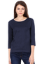 Female Round Neck 3/4th Sleeve T-Shirt