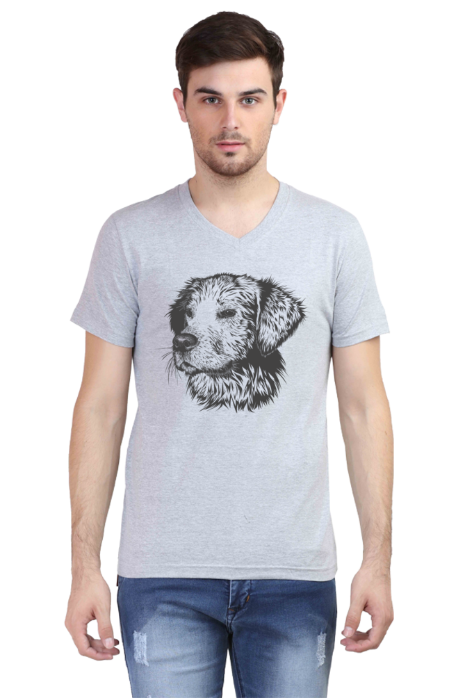 Male Vneck Half Sleeve