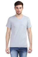 Men V Neck Plain T-Shirt