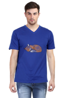 Male Vneck Half Sleeve